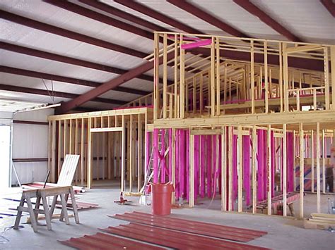 framing a house inside a metal building|metal building end wall framing.